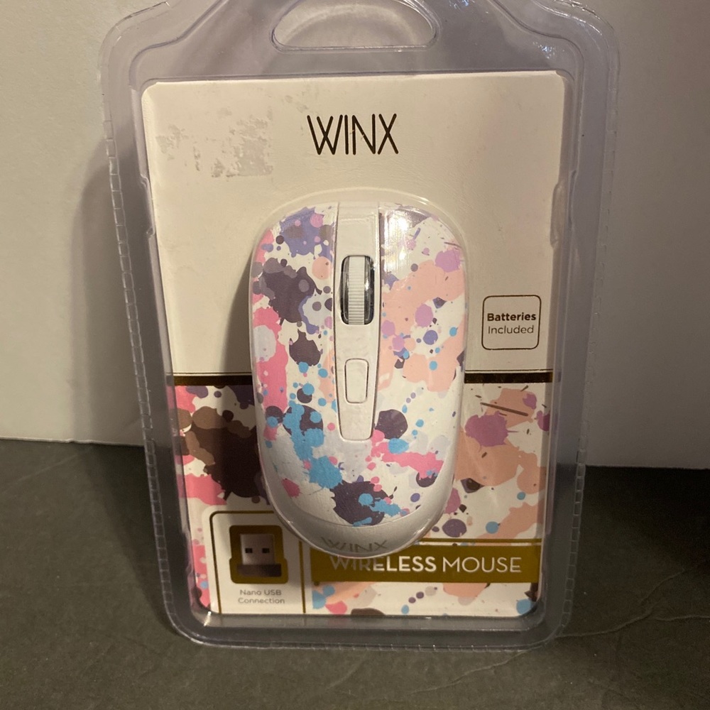 Not for sale ….WINX wireless mouse paint splatter design scroll